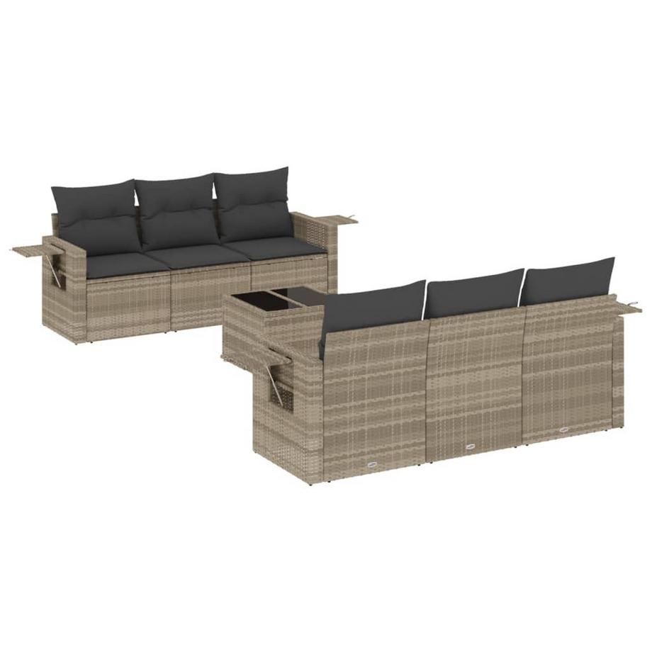 set divano da giardino Polirattan