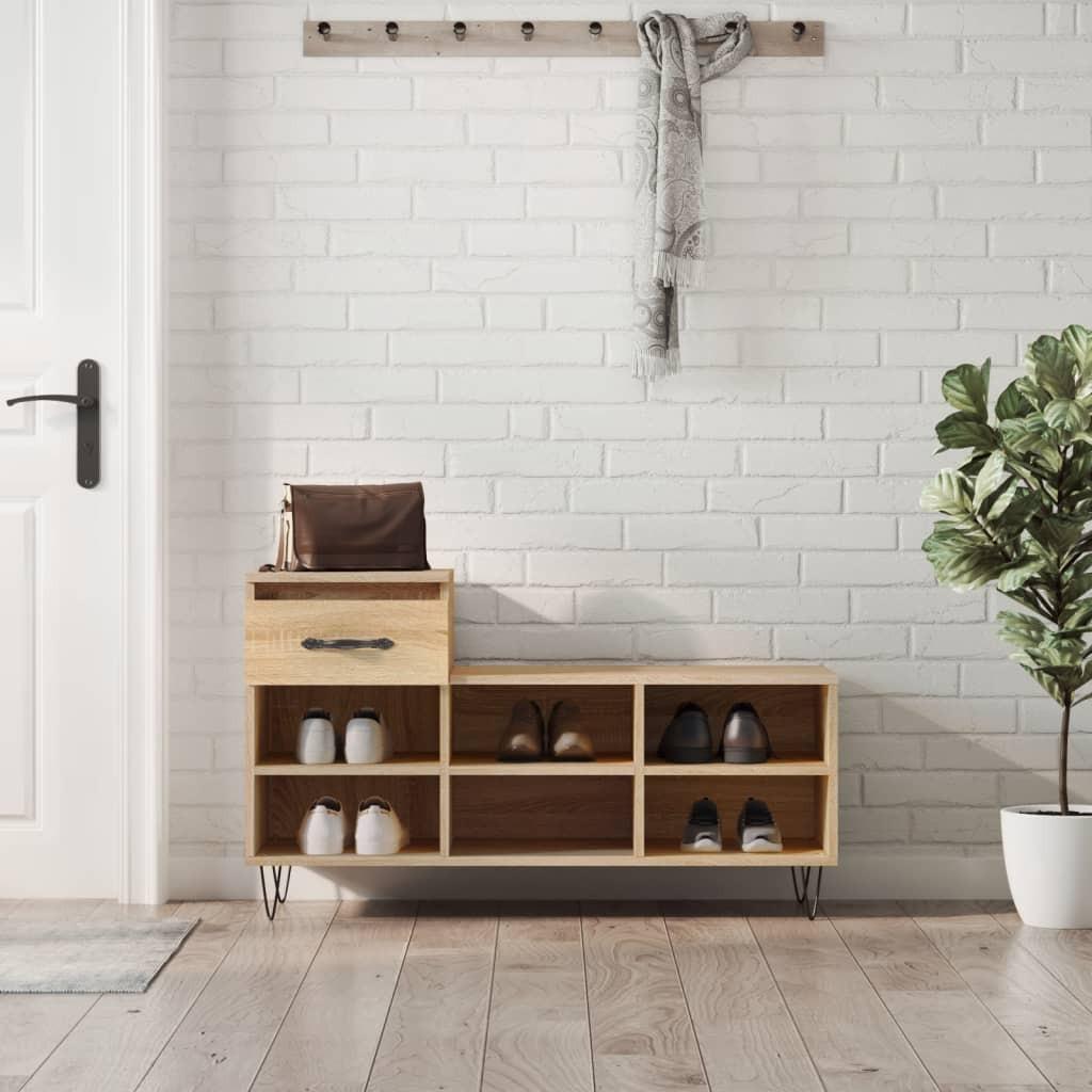 VidaXL Armoire à chaussures bois d'ingénierie  