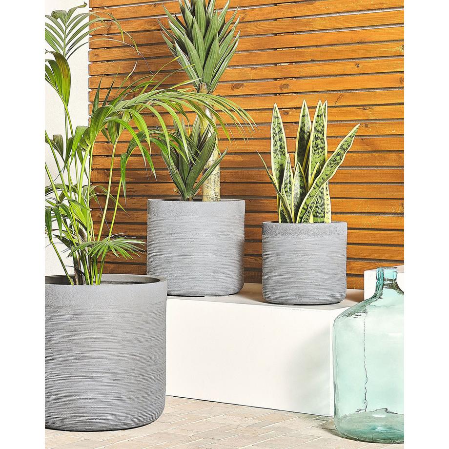 Beliani Vaso per piante en Fibra d'argilla Classico SAMOS  