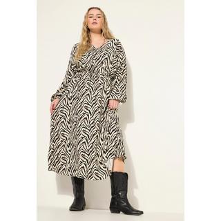 Studio Untold  Maxikleid, A-Line, Zebra Print, Wrap-Effekt 