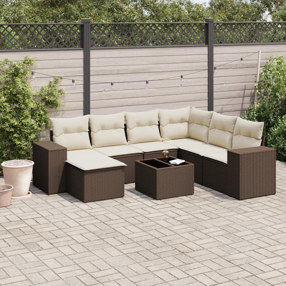 VidaXL set divano da giardino Polirattan  