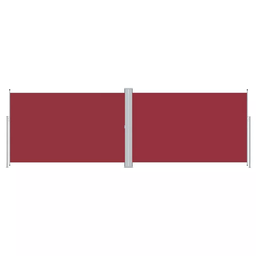 vidaXL Auvent latéral rétractable Rouge 200x600 cm