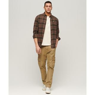 Superdry Camicia a Quadri Maniche Lunghe in Cotone Biologico  