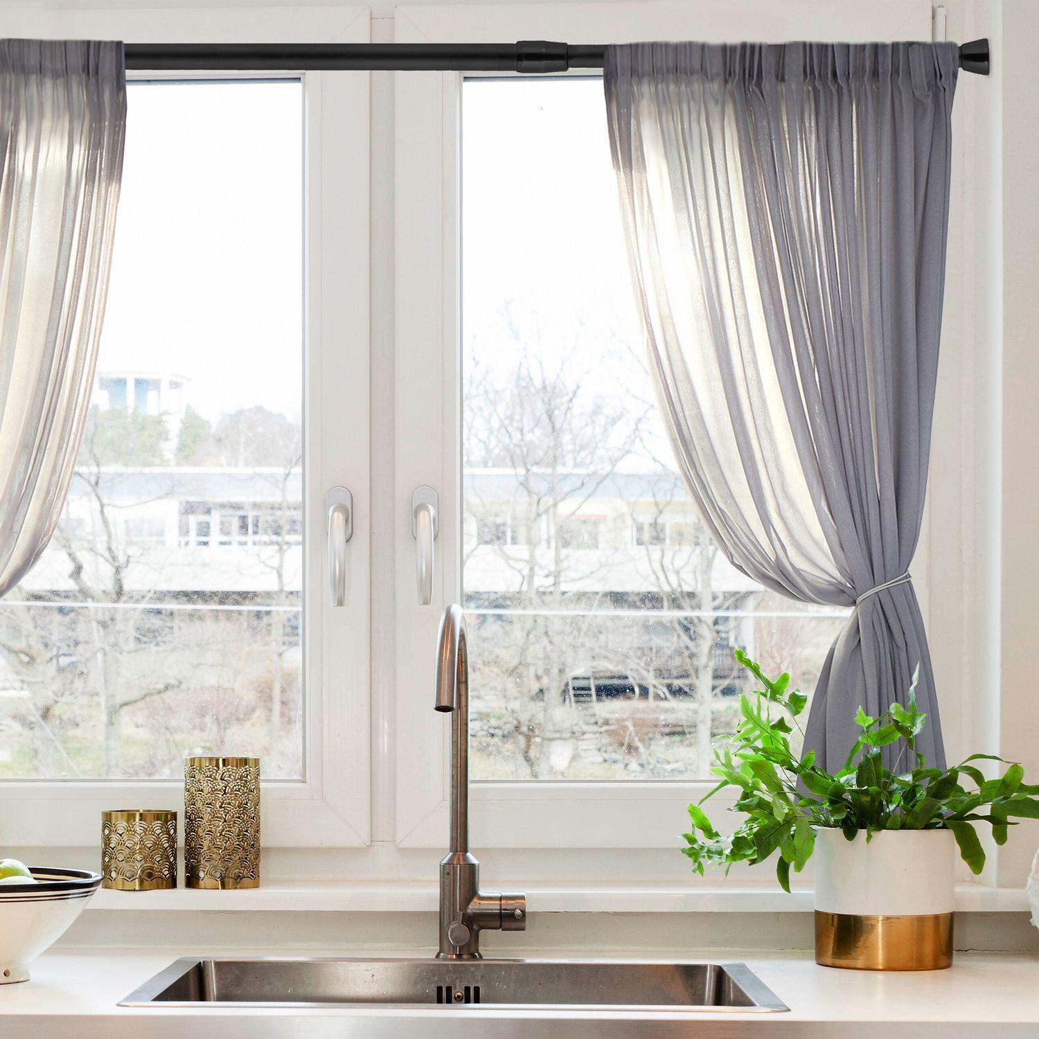 B2X Asta telescopica nera in acciaio inox  