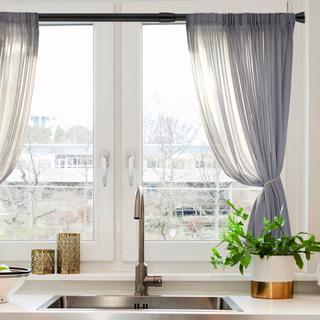 B2X Asta telescopica nera in acciaio inox  