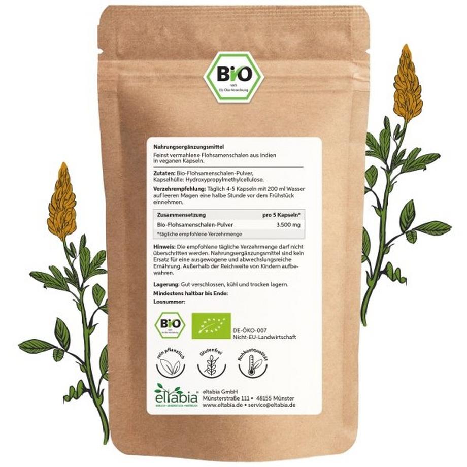 Eltabia  Bio Flohsamenschalen Kapseln 