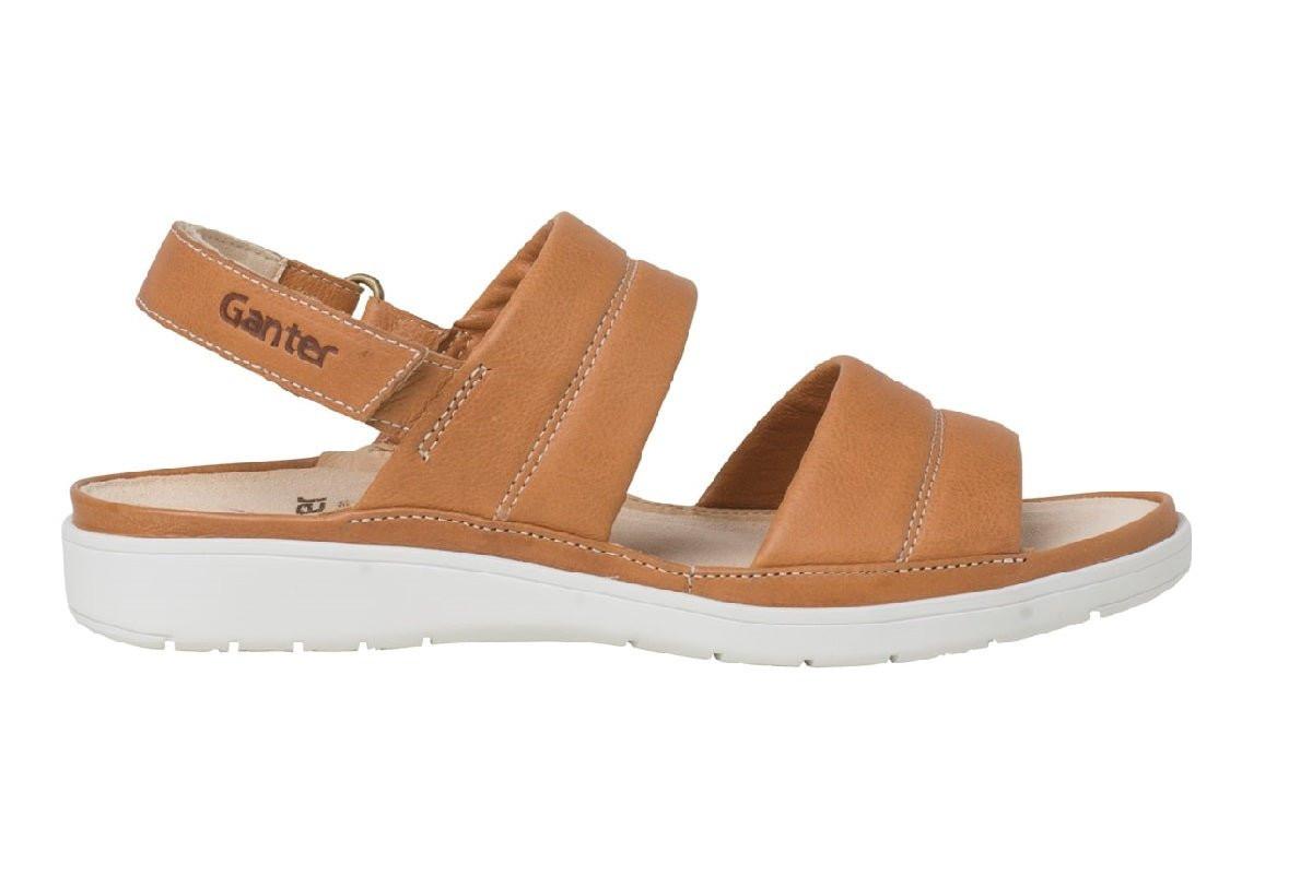 Image of Evi - Leder Sandale Damen Braun 42