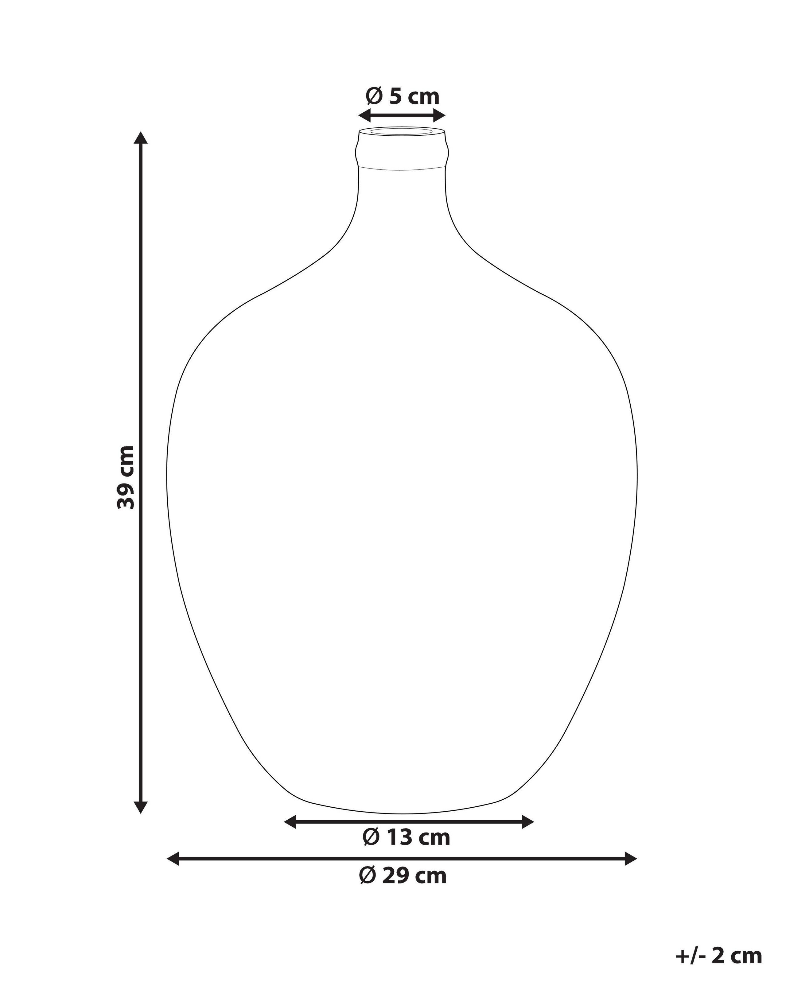 Beliani Vase décoratif en Verre Moderne ROTI  