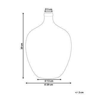 Beliani Vase décoratif en Verre Moderne ROTI  