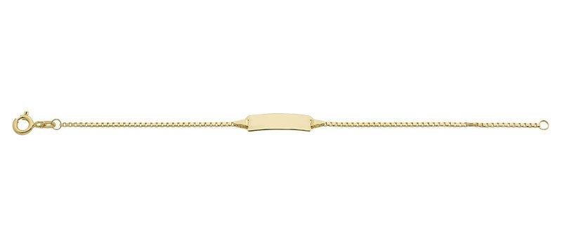 MUAU Schmuck  ID-Bracelet Venezianer Gelbgold 585, 1.1mm, 14cm 