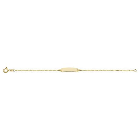 MUAU Schmuck  ID-Bracelet Venezianer Gelbgold 585, 1.1mm, 14cm 