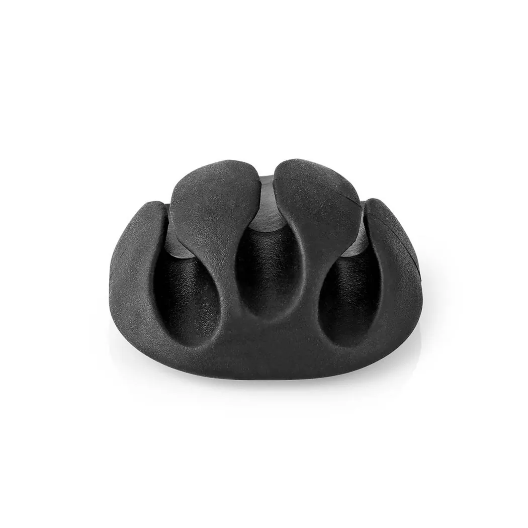 Unbekannt - Gestione Dei Cavi Morsetto Per Cavi Click And Go 4 Pz Numero Di Posti 3 Dischi Spessore Massimo Del Cavo 53 Mm Tpe Nero