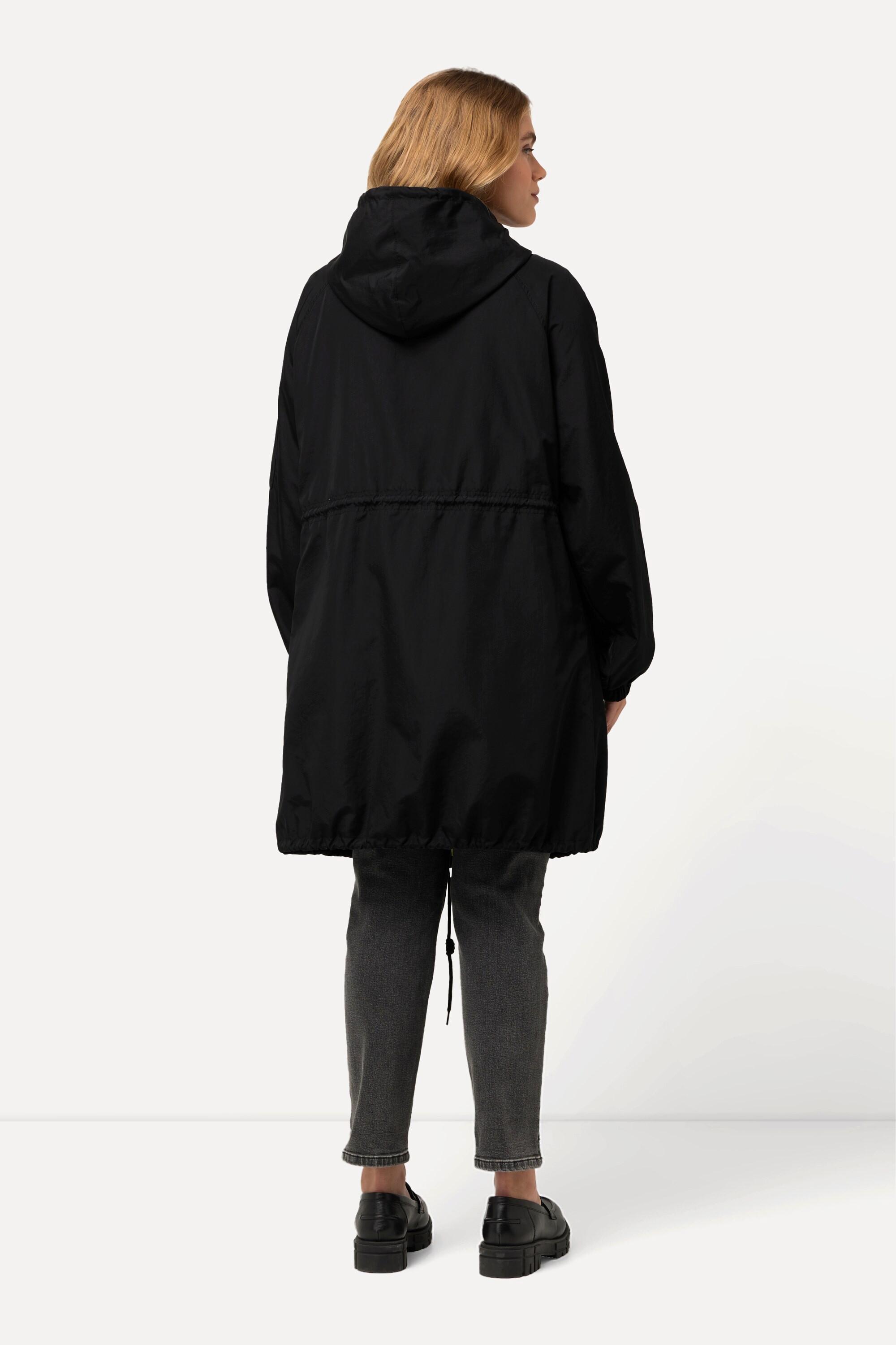 Ulla Popken Veste Col Montant Cordon Coulissant Fermeture à Glissière à Double Sens  