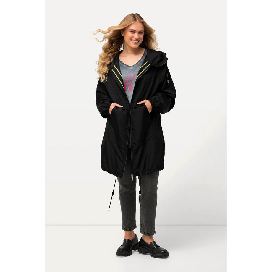 Ulla Popken Jacke Tunnelzug Stehkragen 2-Wege-Zipper  