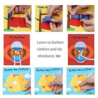 Activity-board  Jouets pour bébés à partir de 1 an, Busy Book 3D livres en tissu pour bébés, jouets interactifs jouets de voyage, jouets éducatifs pour les tout-petits jouets de motricité pour l'apprentissage 