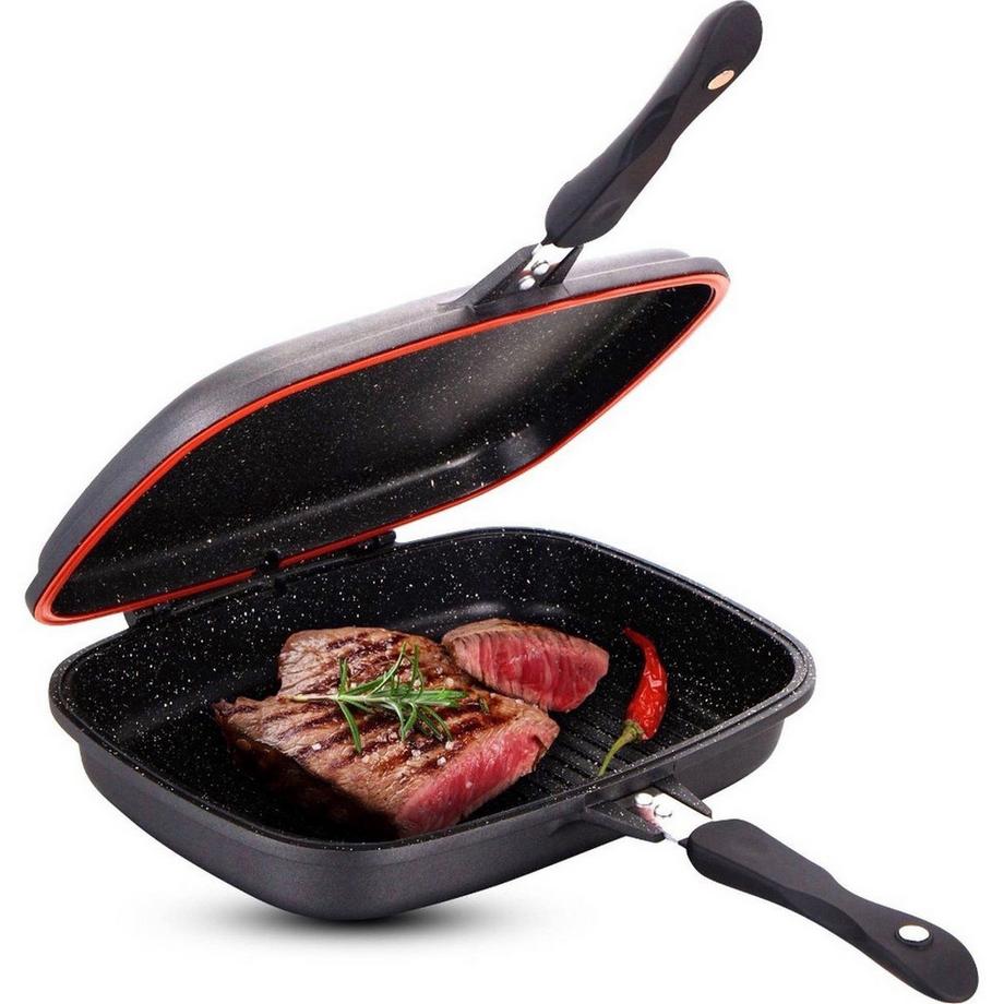 Royalty Line 15-teiliges Stielkasserollen-Set mit Marmorbeschichtung - Schwarz  