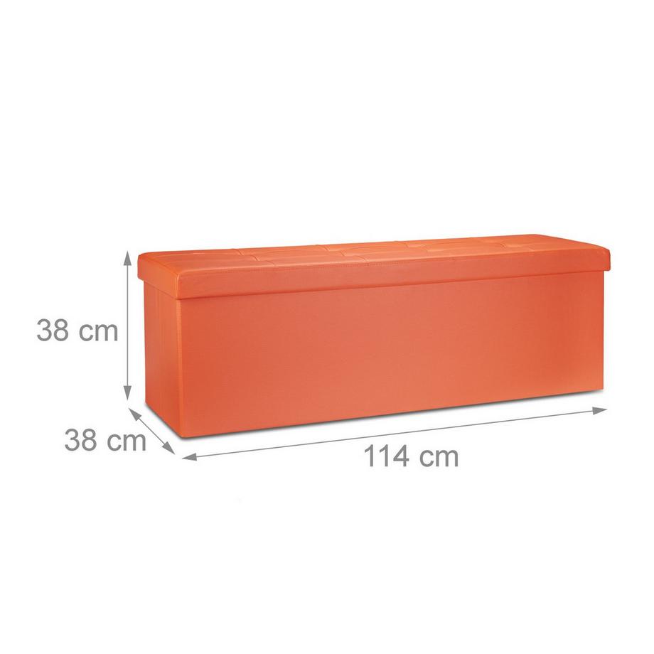 B2X Klappbare Sitzbank mit Stauraum aus Kunstleder  