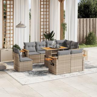 VidaXL set divano da giardino Polirattan  