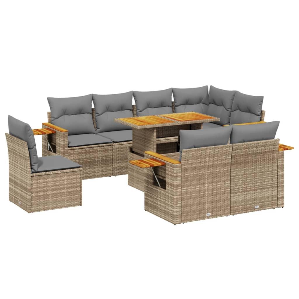 VidaXL set divano da giardino Polirattan  