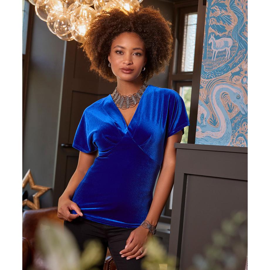Joe Browns Velours V-Ausschnitt Top  