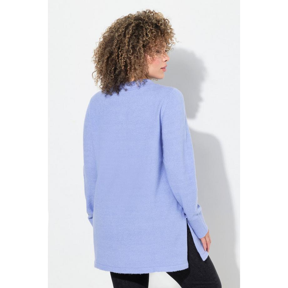 Ulla Popken Pullover Collo Alto Coulisse Tasche Maniche Lunghe  