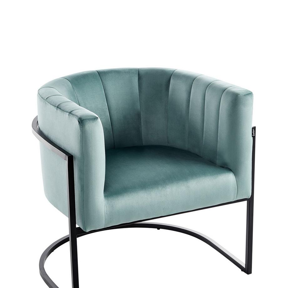 Beliani Sessel aus Samtstoff Glamourös LARVIK II  