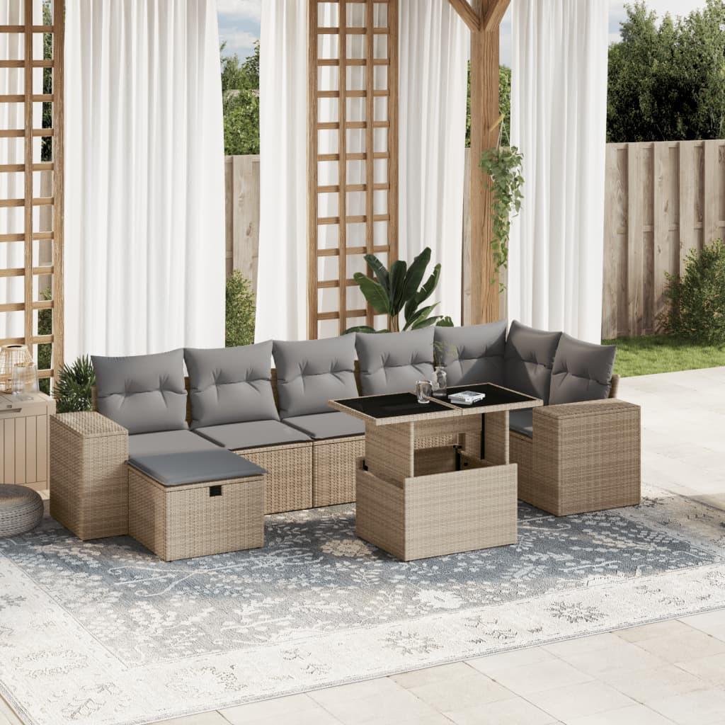 VidaXL set divano da giardino Polirattan  