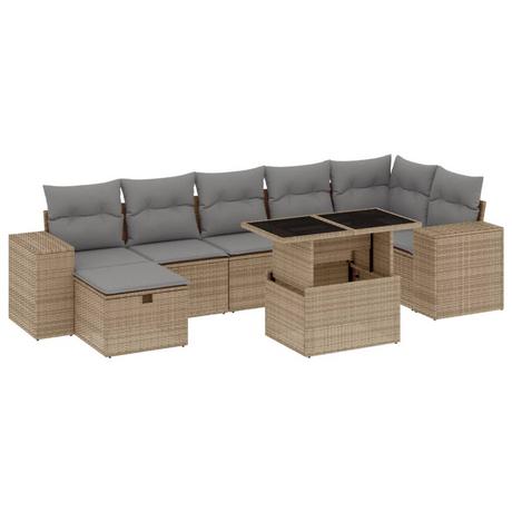 VidaXL set divano da giardino Polirattan  