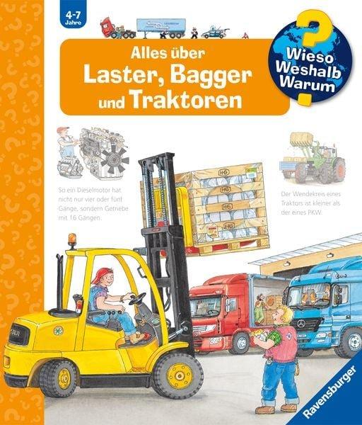 Wieso? Weshalb? Warum? Alles über Laster, Bagger und Traktoren (Nr.38) Erne, Andrea; Metzger, Wolfgang (Illustrationen) Copertina rigida 