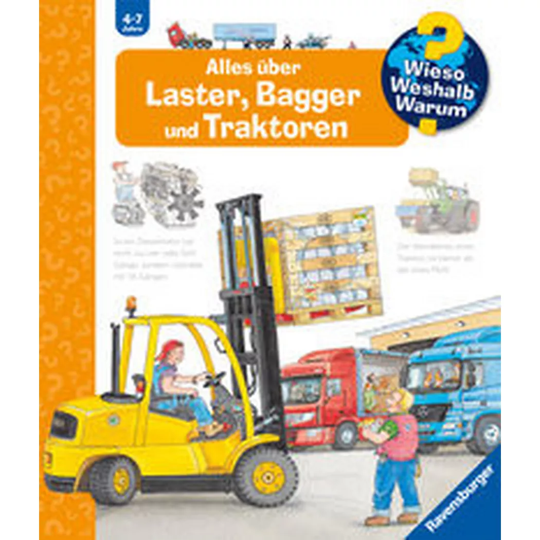 Ravensburger - Wieso? Weshalb? Warum?, Band 38: Alles über Laster, Bagger und Traktoren, Erne, Andrea; Metzger, Wolfgang (Illustrationen)