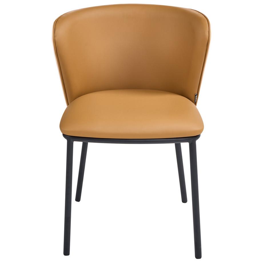 Beliani Lot de 2 chaises de salle à manger en Cuir PU Rétro HOSKIN  
