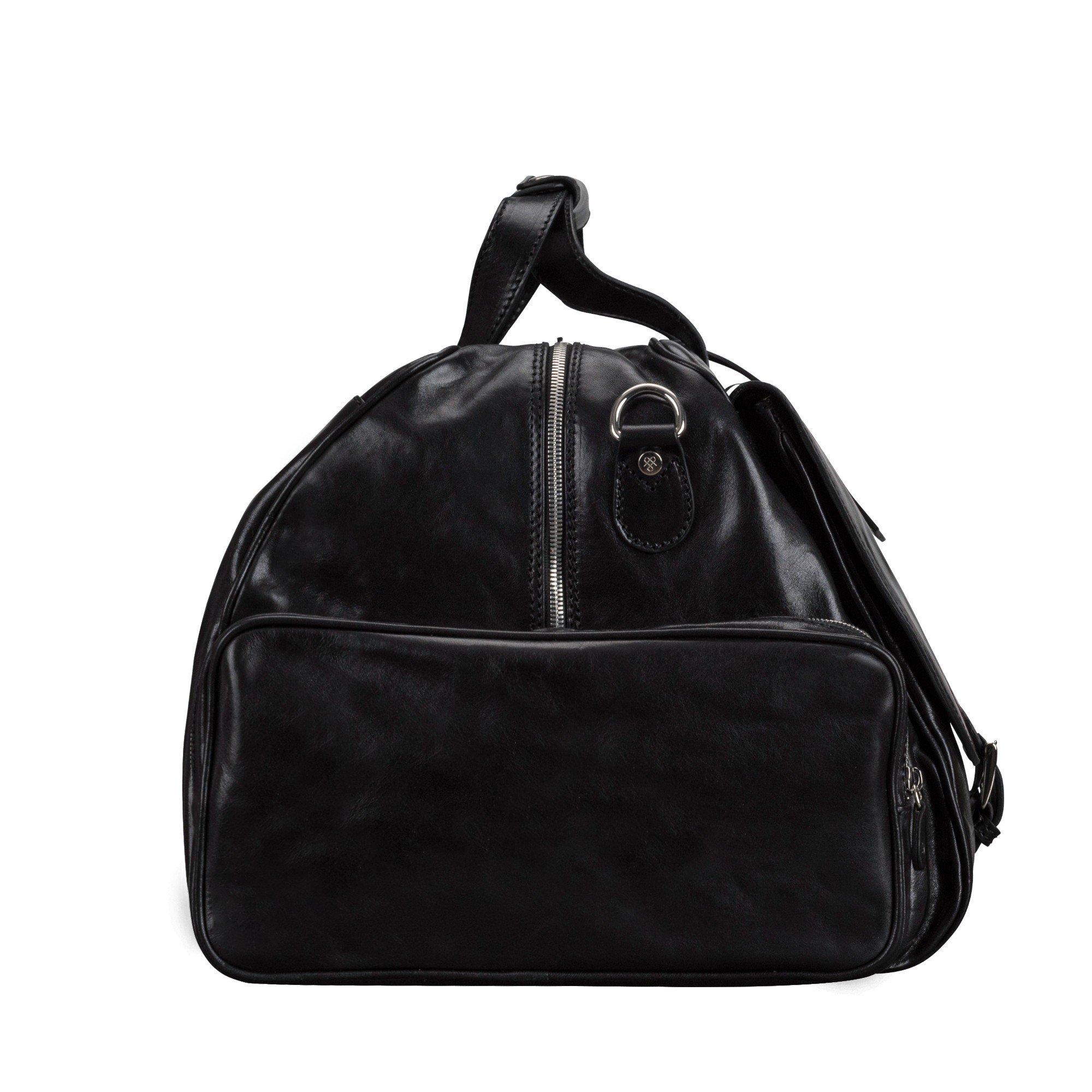 Maxwell Scott  DinoM - Leder Weekender Reisetasche 