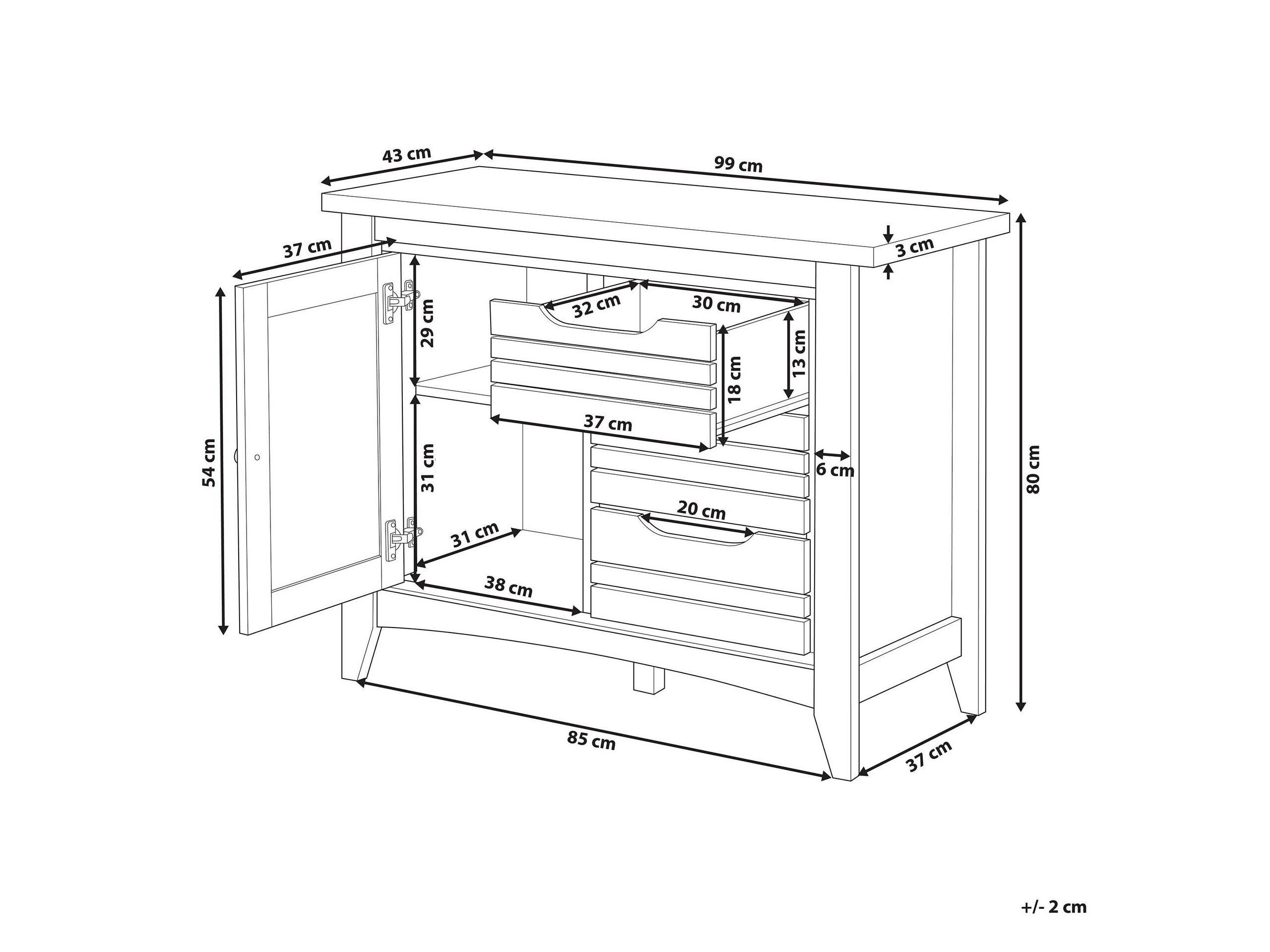 Beliani Sideboard aus MDF-Platte Klassisch AGORA  