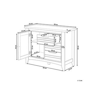 Beliani Commode en MDF Traditionnel AGORA  