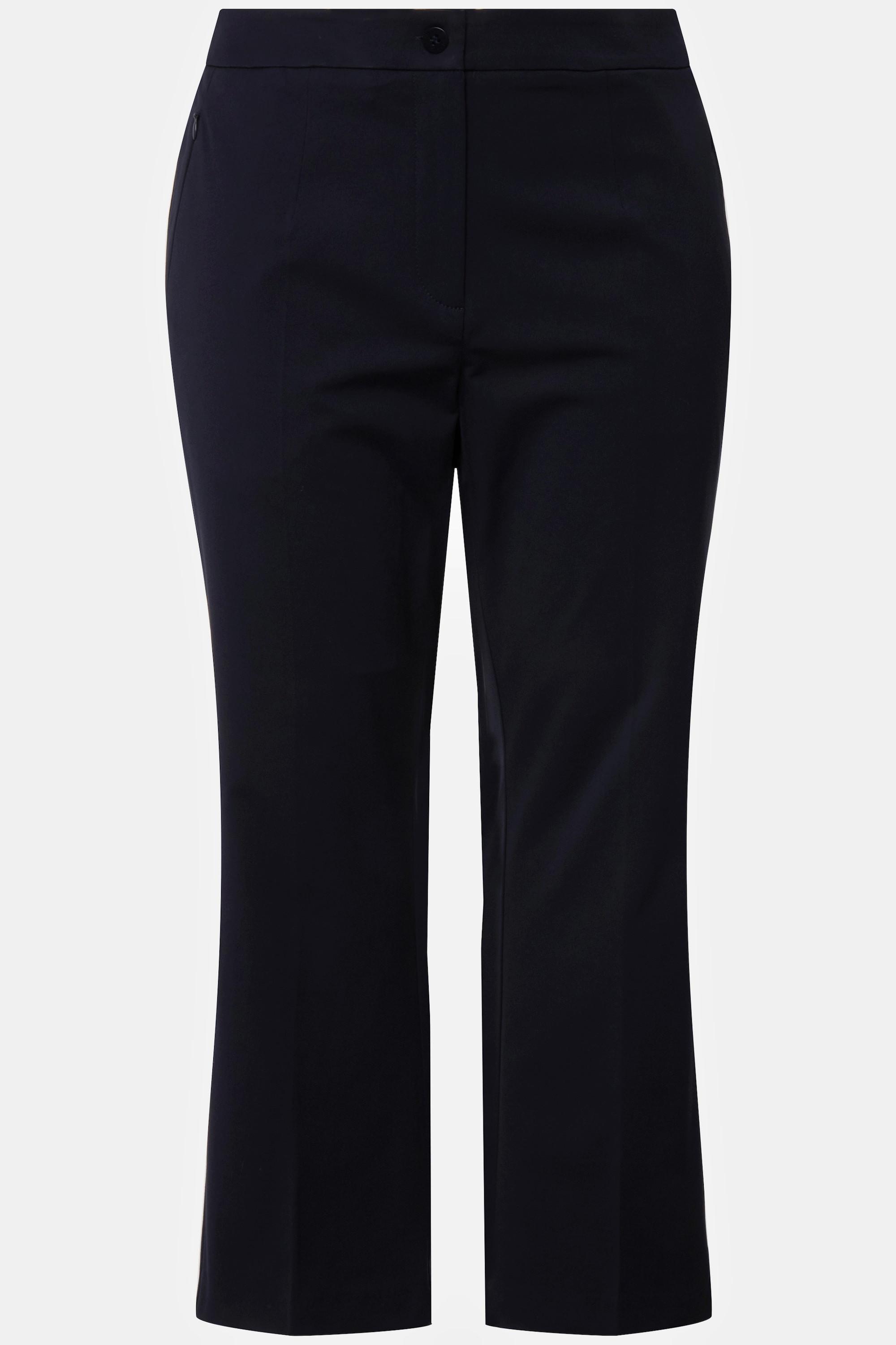 Ulla Popken  Pantalon bootcut 7/8, jambe étroite et bas évasé 