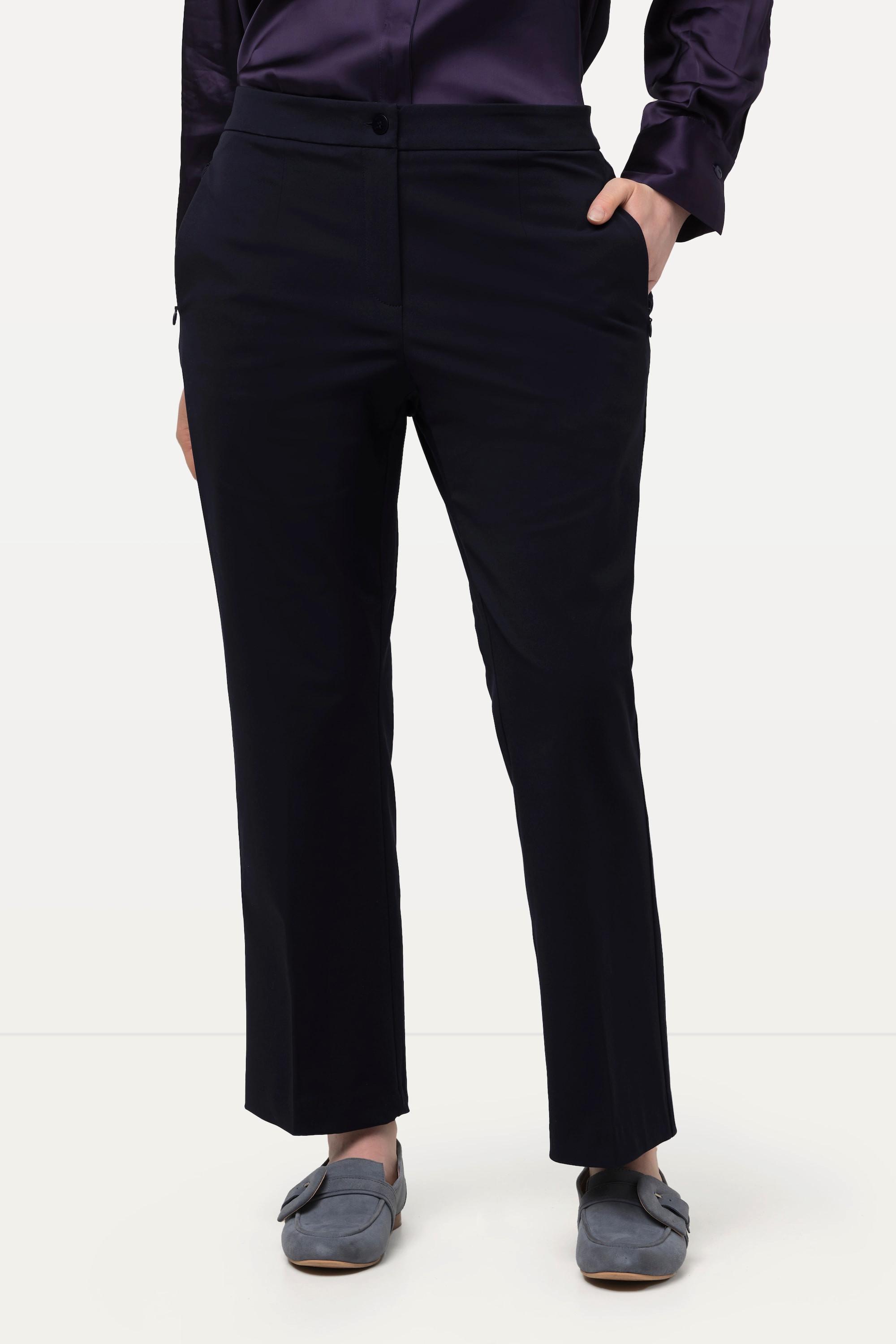 Ulla Popken  Pantalon bootcut 7/8, jambe étroite et bas évasé 