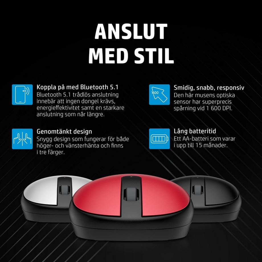 HP 240 Wireless-Maus – Rot