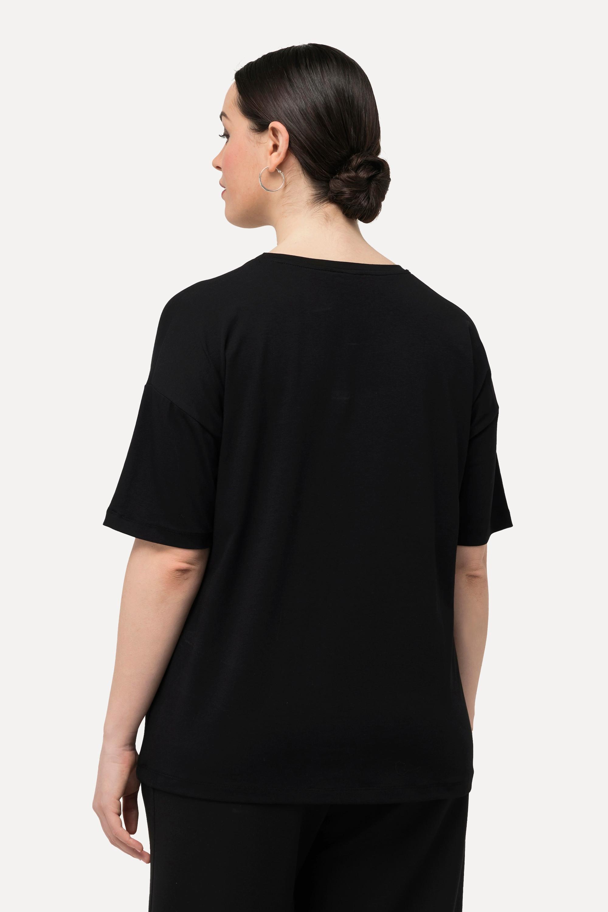 Ulla Popken Imagine Ziersteine Rundhals Halbarm T-Shirt  