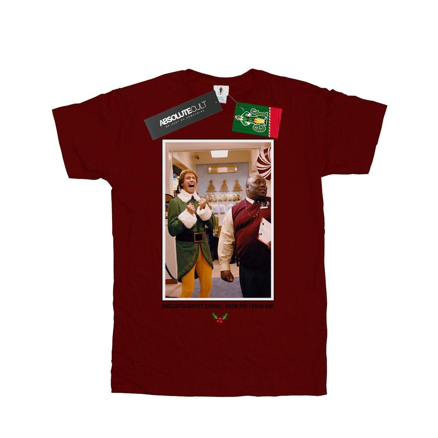Image of Omg Santa Photo Tshirt Mädchen Weinrot 152-158