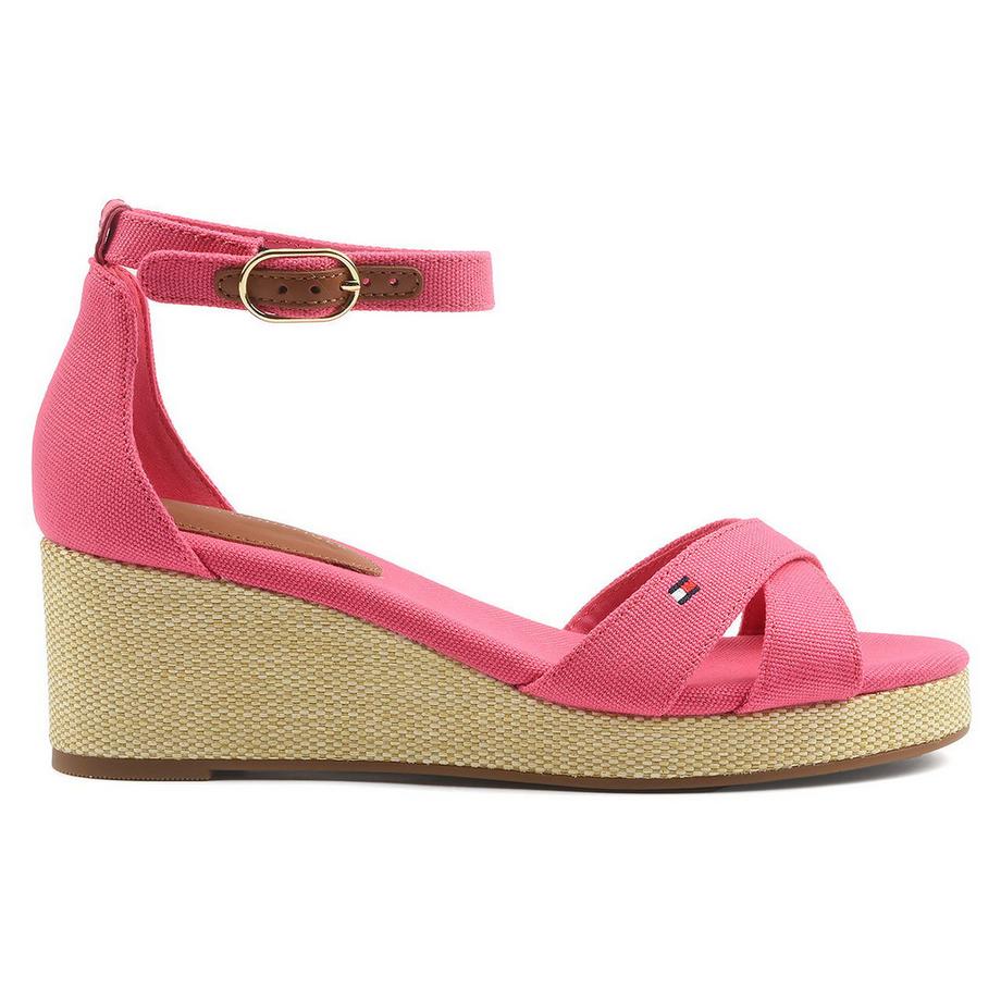 TOMMY HILFIGER Flag Criss-Cross Mid Wedge Espadrille  