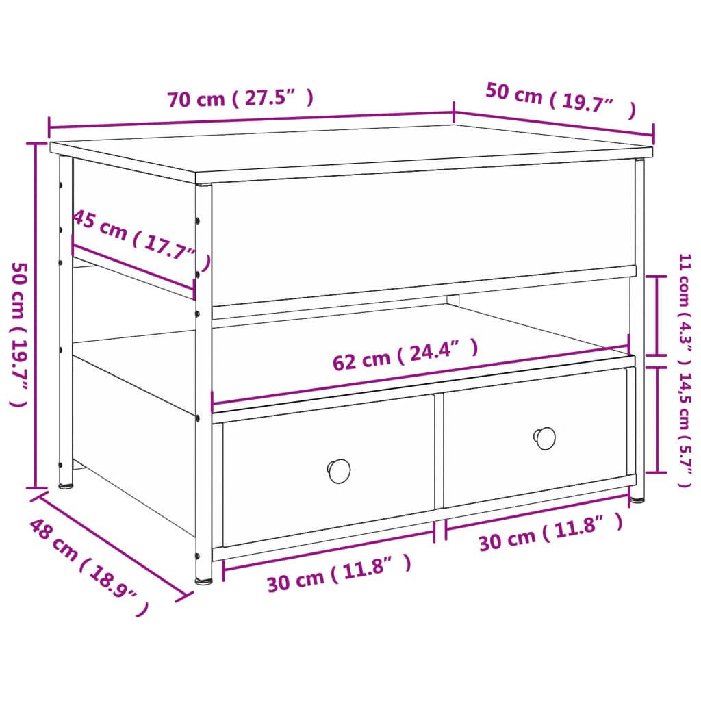 VidaXL Table basse métal  