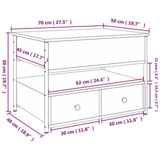 VidaXL Table basse métal  