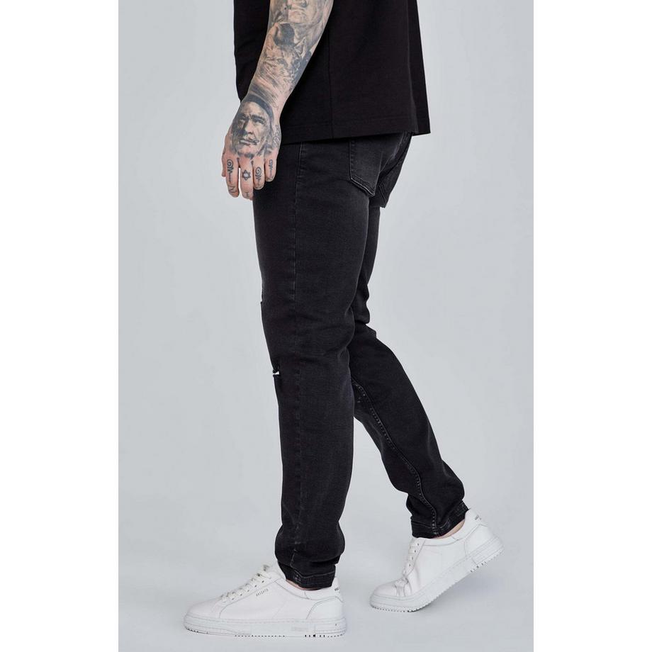 Sik Silk Distressed Slim Fit Jeans  