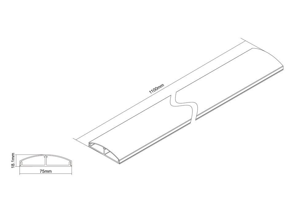 Multibrackets  3855 cavo proiettore Gestione cavo Nero 