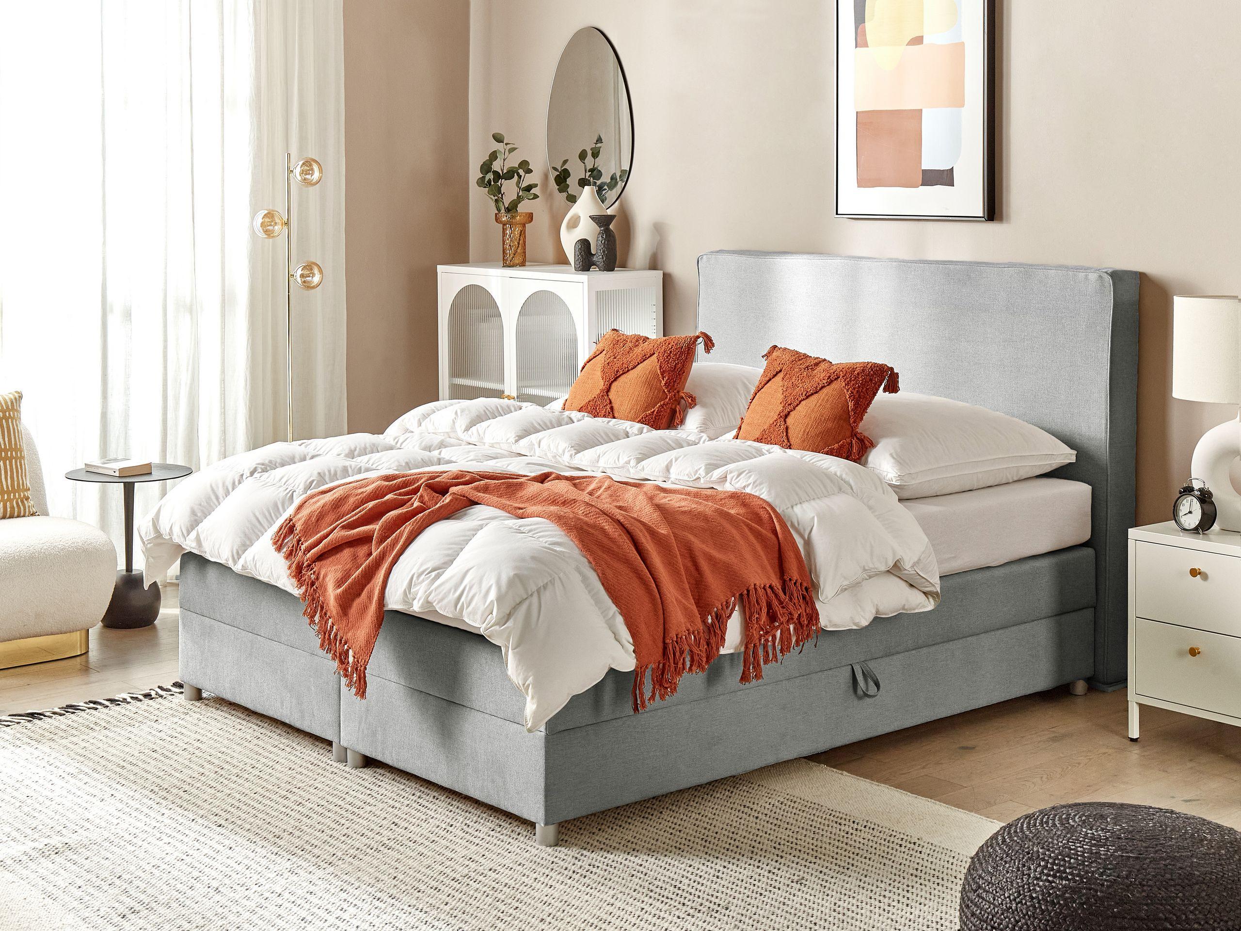 Beliani Letto boxspring en Poliestere Moderno MINISTER  