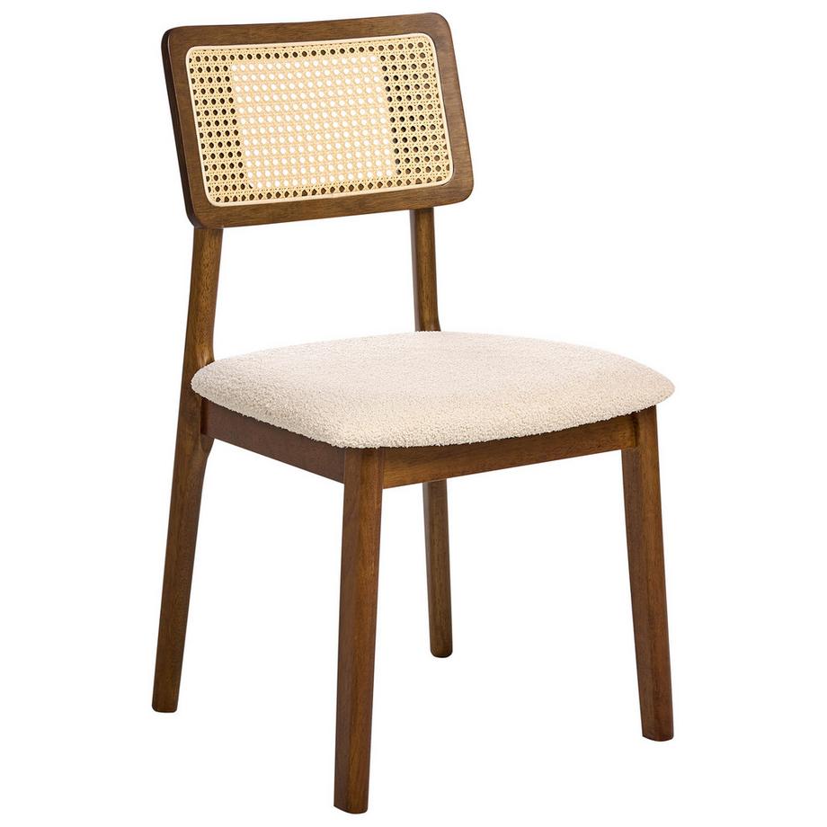 Beliani Esszimmerstuhl 2er Set aus Gummibaumholz  EMBAR  