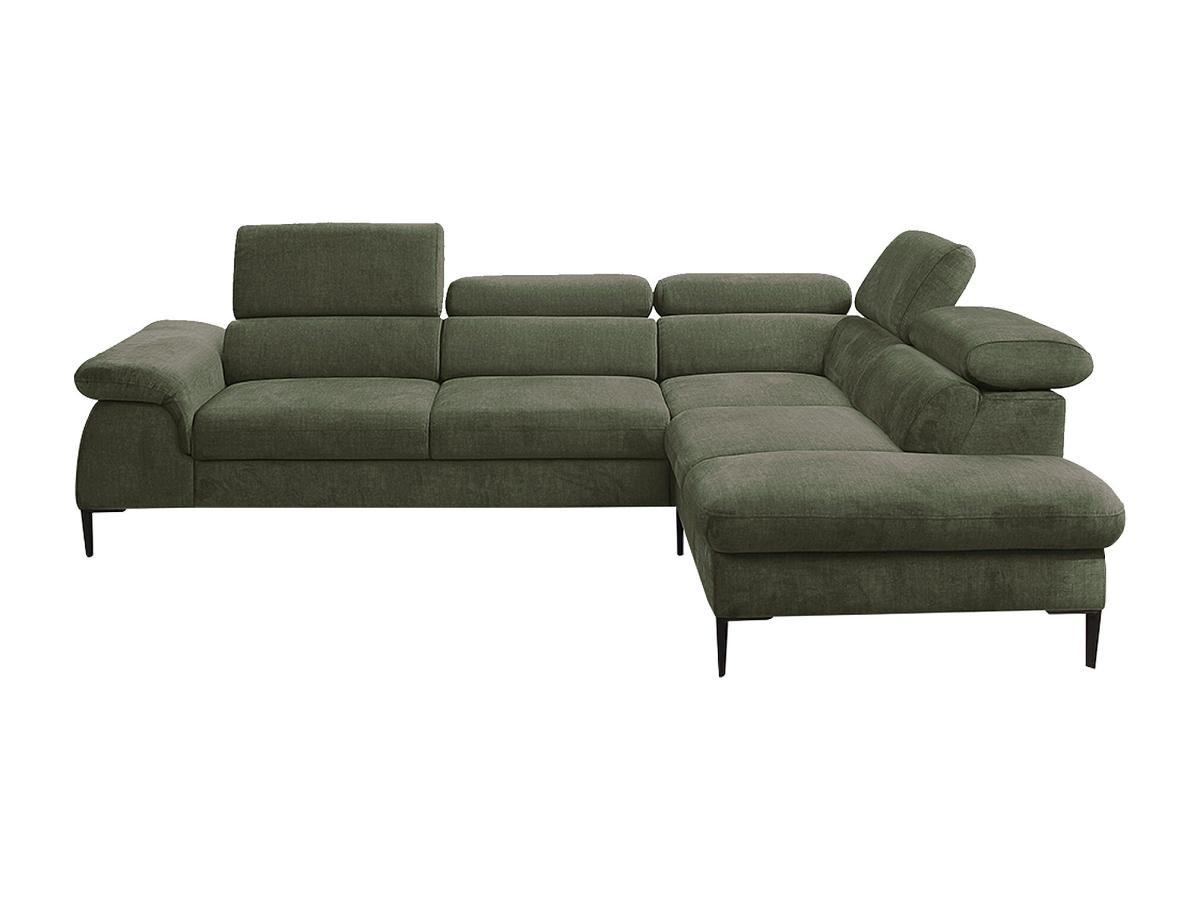 PASCAL MORABITO Großes Ecksofa mit Schlaffunktion - Ecke rechts - Samt - Grün - SEPINA von Pascal MORABITO  