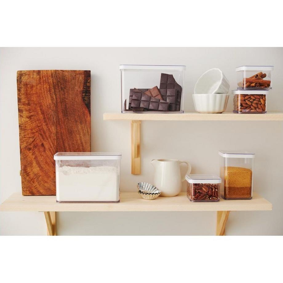 rotho Rotho 11603 Rettangolare Scatola 0,5 L Trasparente, Bianco  