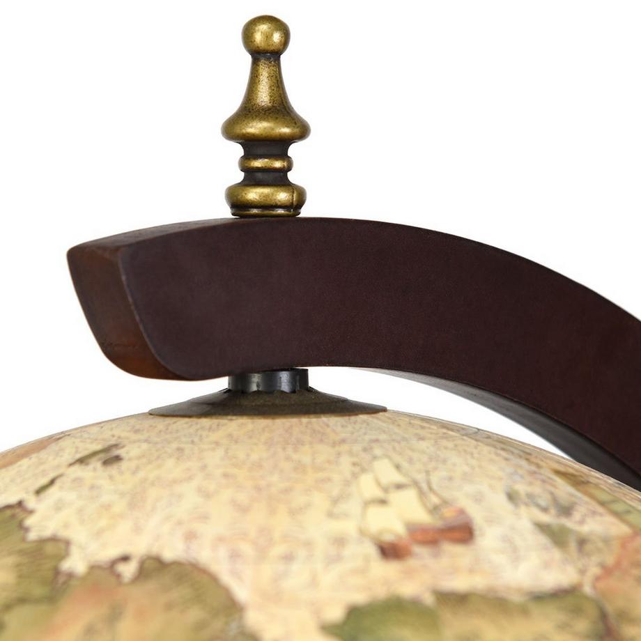 B2X Globe terrestre en bois massif, mini globe bar, porte-bouteilles pour bar à domicile  