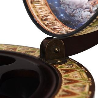 B2X Globe terrestre en bois massif, mini globe bar, porte-bouteilles pour bar à domicile  